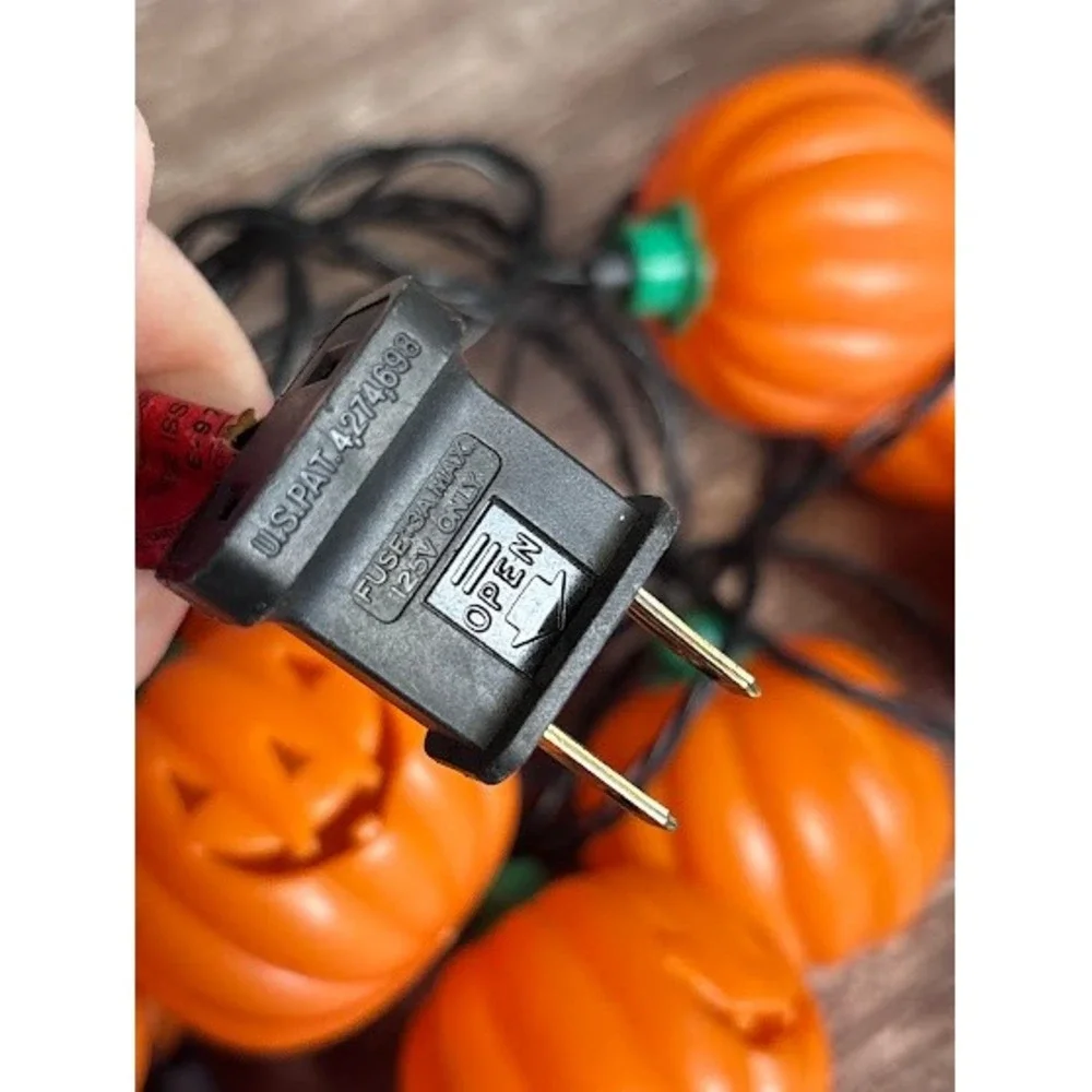 Vintage Halloween Pumpkin String Lights Jack O‎ Lanterns 19 Pumpkins Tested
